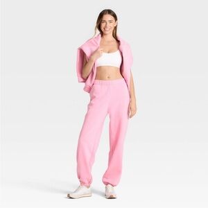 JoyLab XS New Cinched Fleece Pink Women's Sweatpants Joggers Lounge Pockets